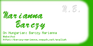 marianna barczy business card